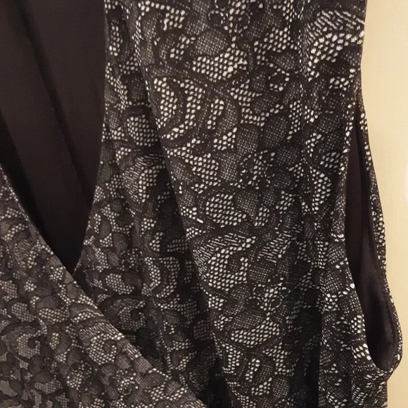 F. L. P. Black and Silver Sheath Midi Dress - Picture 4 of 7